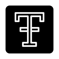 font type icon design concept of typography text vector image