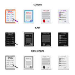 Isolated object of form and document sign set vector