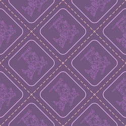Seamless pattern with symbols from aztec codices vector