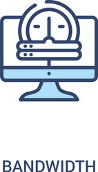 Bandwidth concept 2 colored icon simple line vector