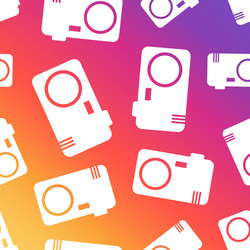 Camera seamless pattern background business flat vector