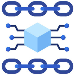 Chain icon blockchain related vector