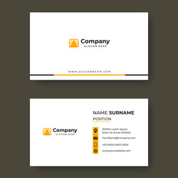 Clean Professional Business Card Vector Image