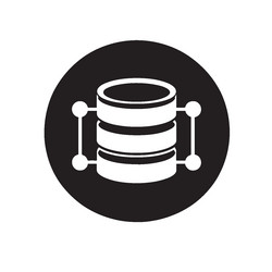 database icon in circle vector image