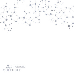 molecule and communication with connected dots vector image