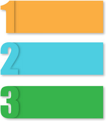 numbers and place for text with shadow vector image