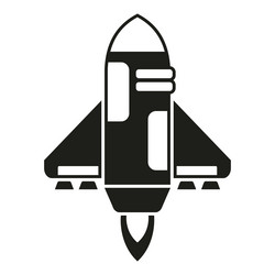 Spacecraft icon simple rocket launch Royalty Free Vector