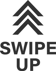 Swipe up black icon arrow drag design template vector