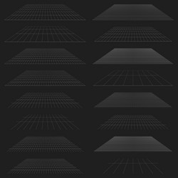 tilted skew 3d grid mesh vector image