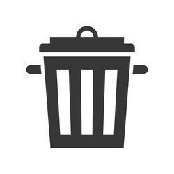 Trash can cleaning service related icon set glyph vector