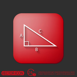 triangle math symbol icon geometry learning vector image