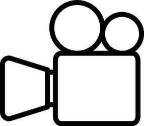 user interface concept video icon line style vector image