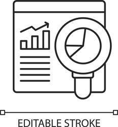 Web Analyst Icon - Linear Style vector