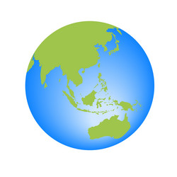 World globe editable vector