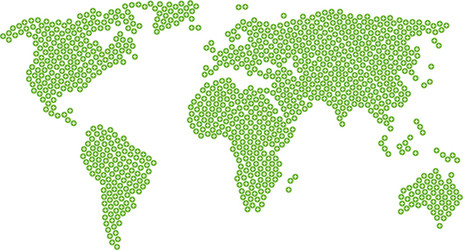 worldwide atlas pattern of create items vector image
