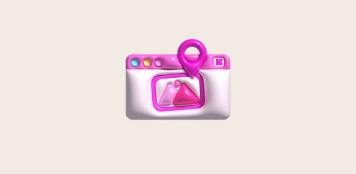 3d pop up app window check in place photo vector image