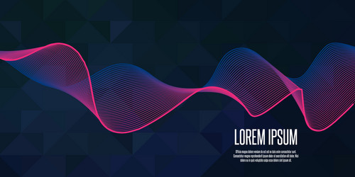 abstract background with flowing lines design vector image