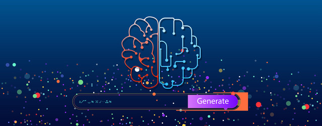 artificial intelligence concept with prompt field vector image