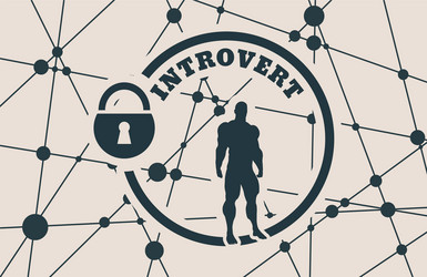 introvert metaphor icon vector image