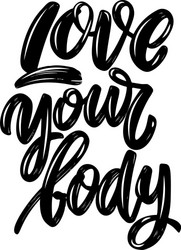 Lettering mind body spirit Royalty Free Vector Image