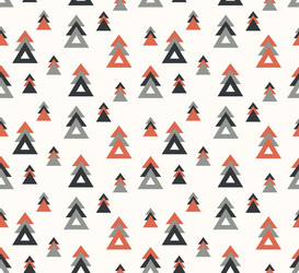 seamless pattern with stylish trees vector