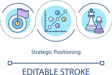 strategic positioning concept icon vector