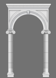 antique white colonnade with ionic columns vector image