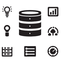 database icons set vector image