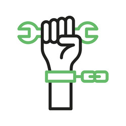 Forced labour icon image Royalty Free Vector Image