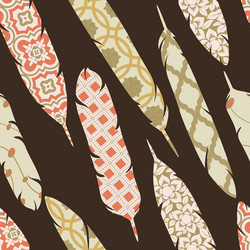 seamless pattern with patch ornate colorful vector image