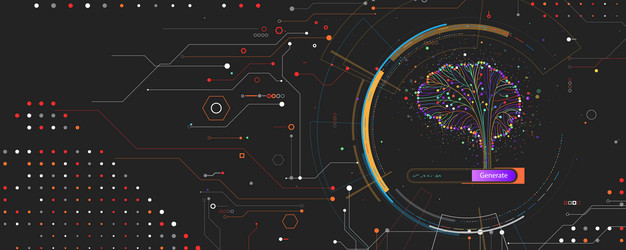 artificial intelligence concept with prompt field vector image