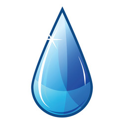 Blue Water Drops Vector Image