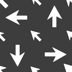 cursor arrow icon sign seamless pattern on a gray vector image