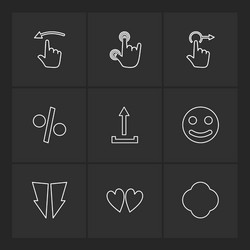 emoji upload percentage hands pointer arrows vector image