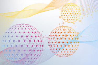 geometric abstract background with connected line vector image