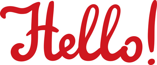 Lettering inscription hello vector