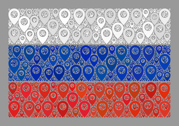 Pointer russia flag - mosaic with cursor items vector