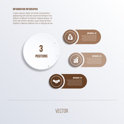 Process chart template for presentation 3 option vector