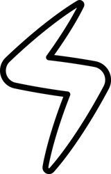 user interface concept thunder icon line style vector image