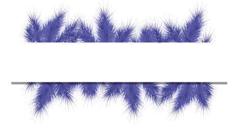 Frame with fir tree on transparent background vector