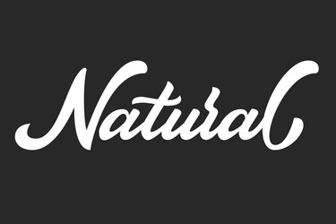 hand drawn lettering natural ink vector