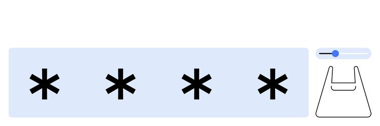 password input field with asterisks and security vector image