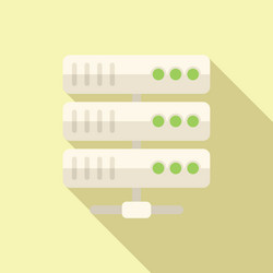 server chart icon flat crm data vector image