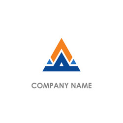 Triangle shape company logo Royalty Free Vector Image