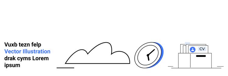 cloud computing with time management and organized vector image