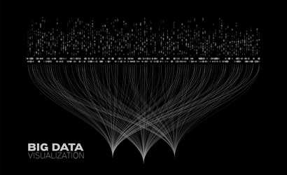 big data visualization large streams vector image