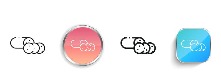 chorizo icon thin linear regular and button style vector image