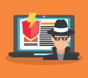 Cyber security design vector