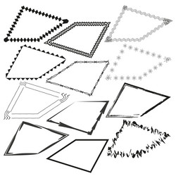 decorative triangle frames various abstract vector image