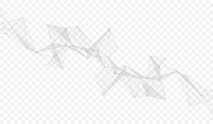connecting dots and lines abstract geometric vector image
